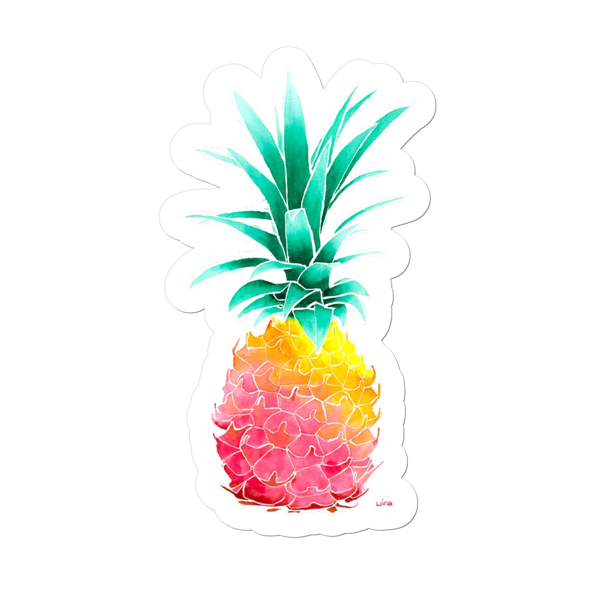 Aquarell Ananas Sticker