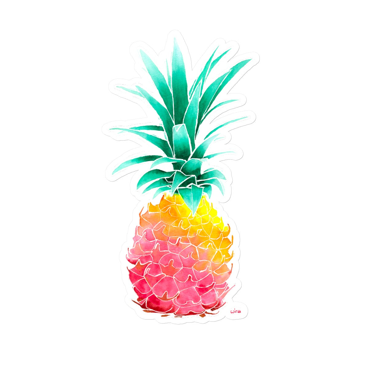 Aquarell Ananas Sticker